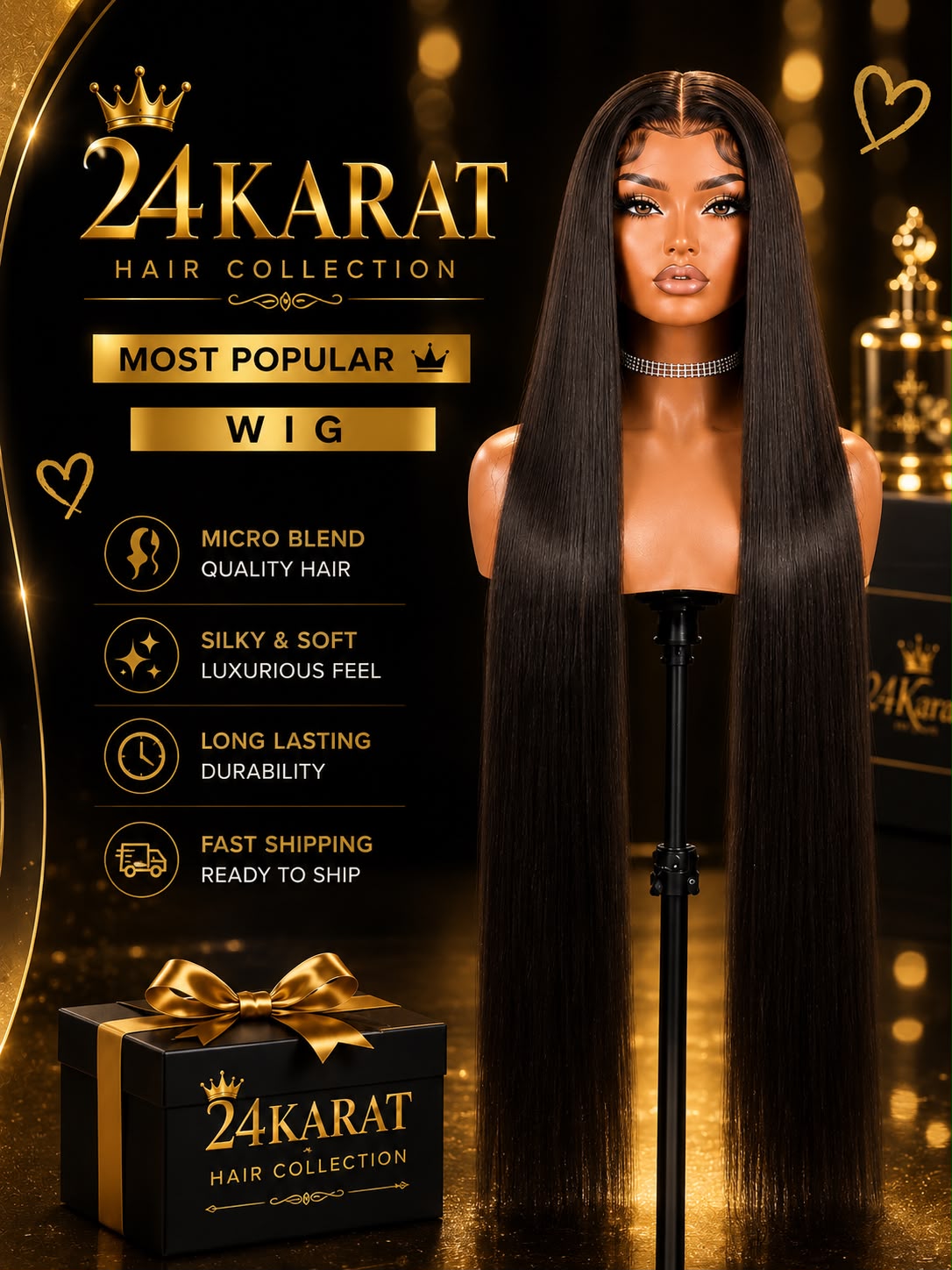 Straight 13 x 4 lace wig