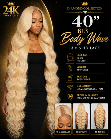 Body wave 6 13 13 x 6 lace Wig 40’’ PL