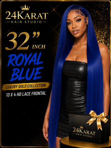 Royal Blue straight 13x4 Lace wig PL
