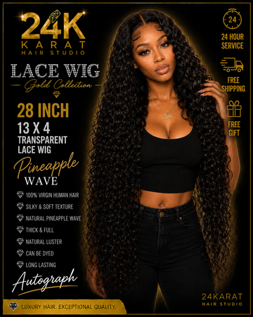 Pineapple wave 13 x 4 lace wig 28’’ G
