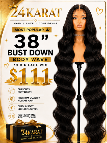 Body wave Bust Down 38’’