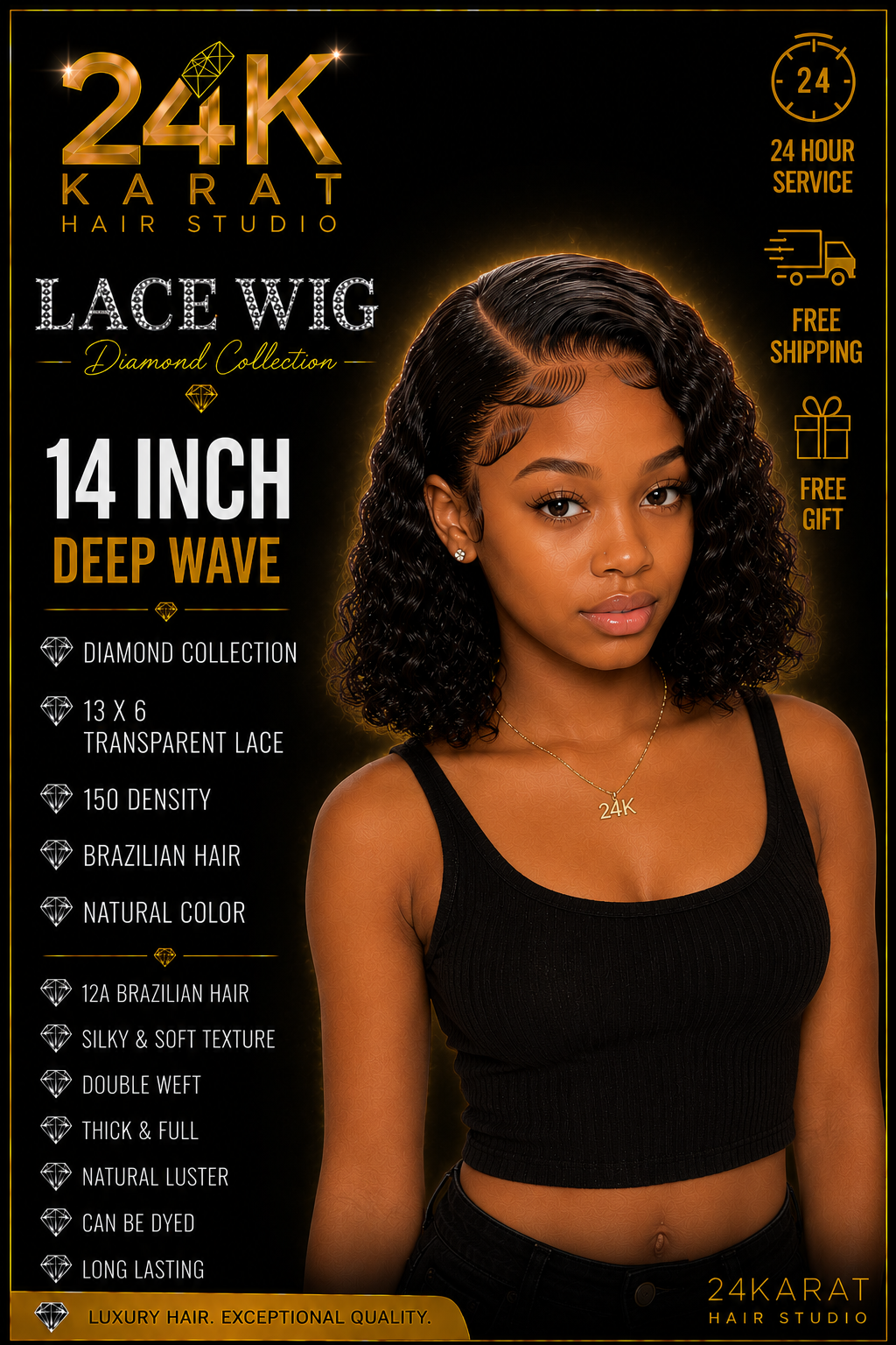 Deep wave 13x6 lace wig