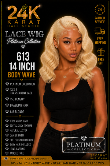 Body wave 613 13x6 Lace Wig 14’’ PL