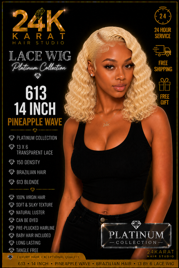 Pineapple wave 613 13 x6 Lace wig 14’’ PL
