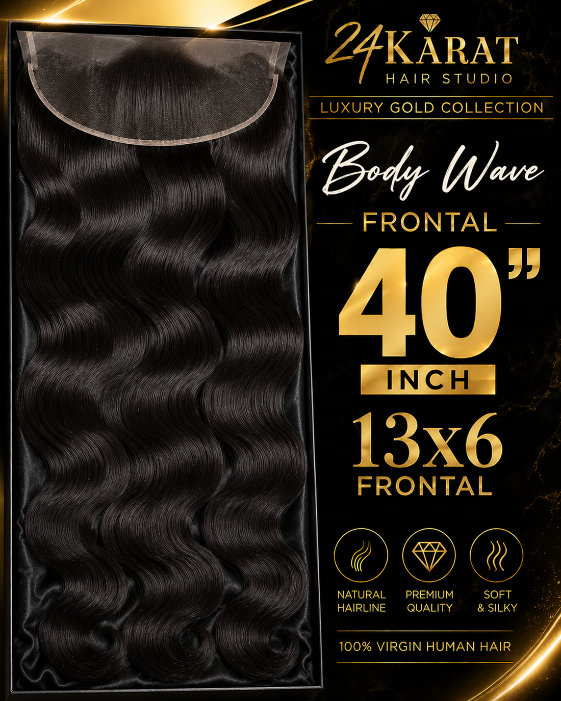 13x6 Body wave frontal 40’’